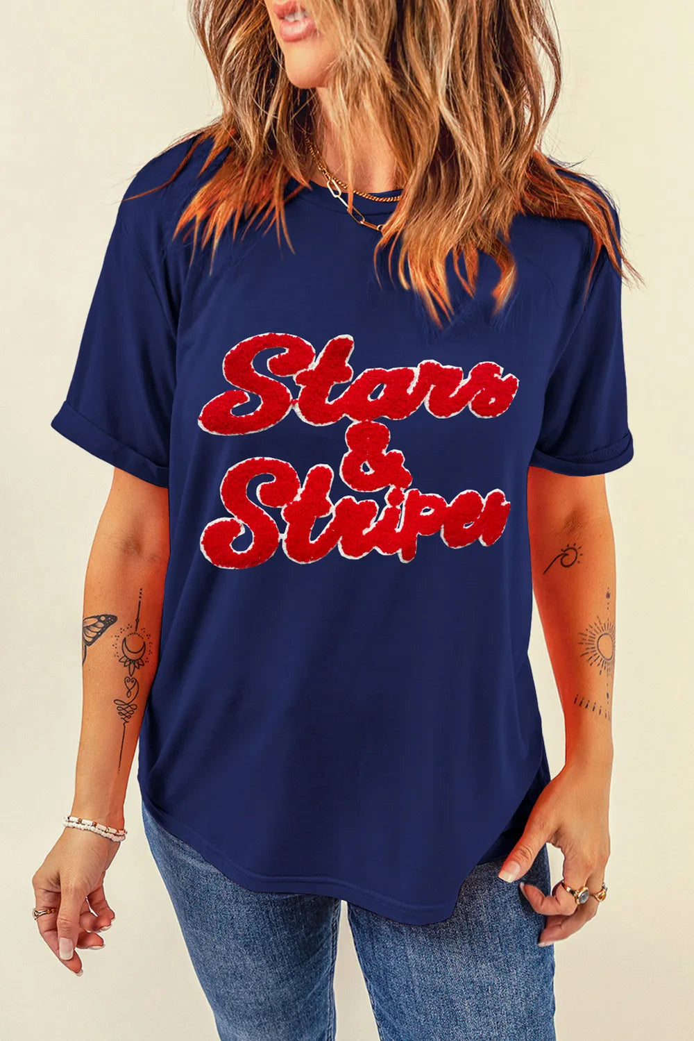 Letter Round Neck Short Sleeve T-Shirt – Trendsi | ClozArt