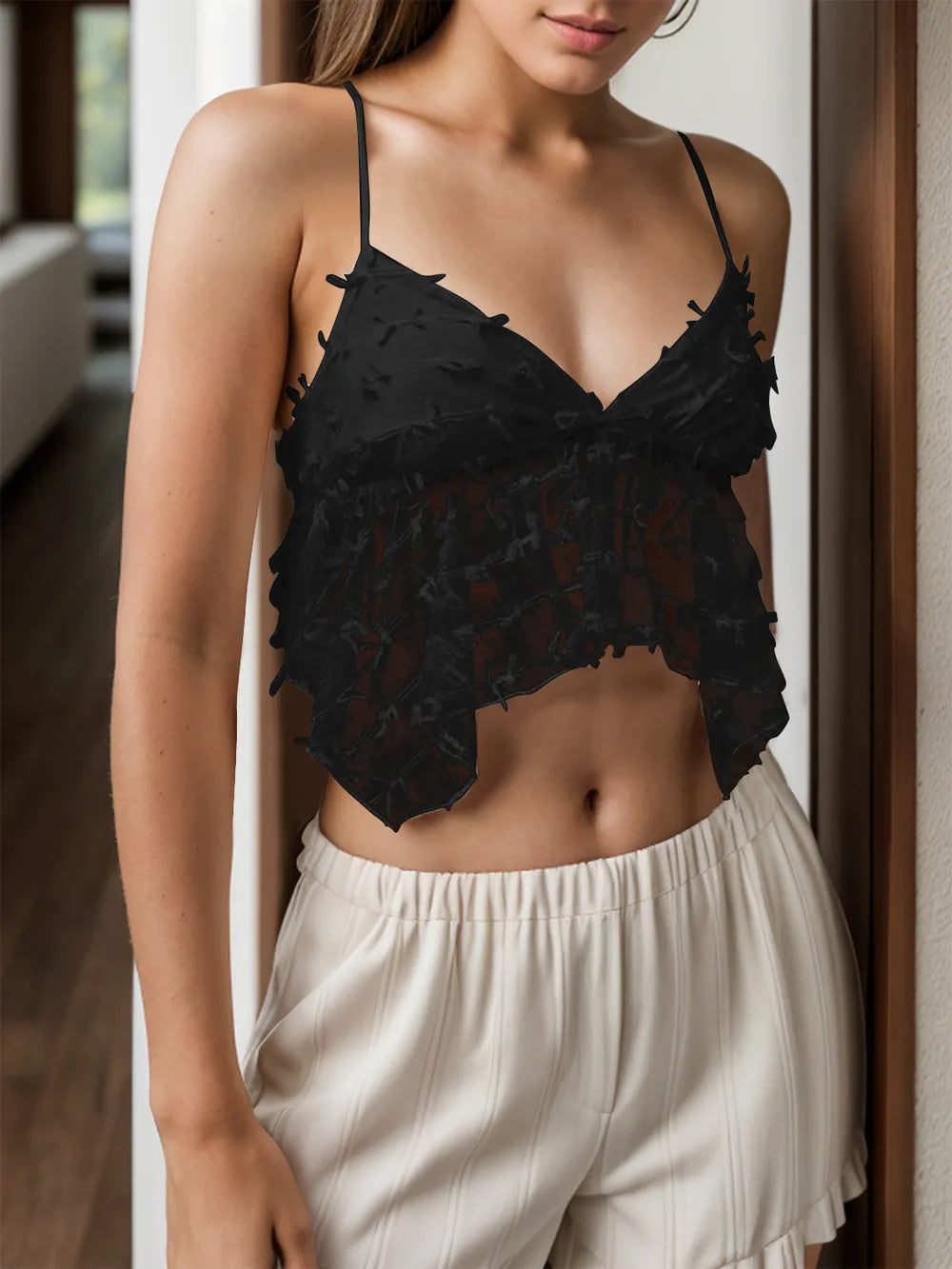 Tied V-Neck Cami – Trendsi | ClozArt