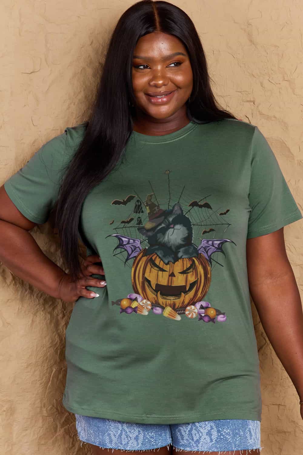 Simply Love Full Size Jack-O'-Lantern Graphic T-Shirt – Trendsi | ClozArt