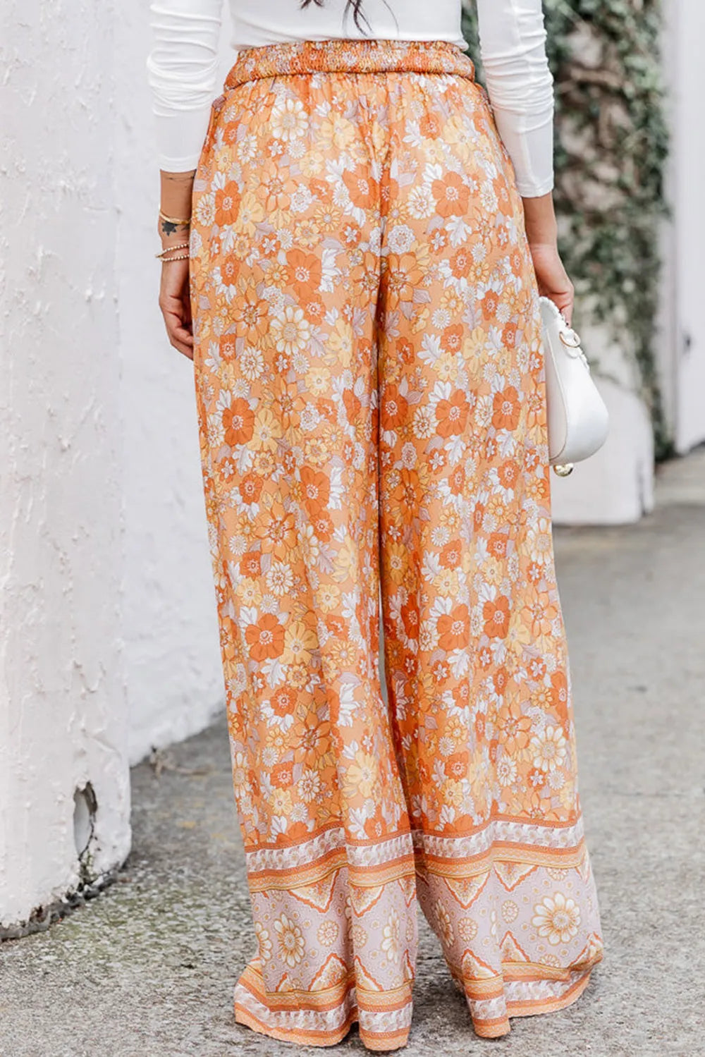 Floral Tie Front Wide Leg Pants – Trendsi | ClozArt