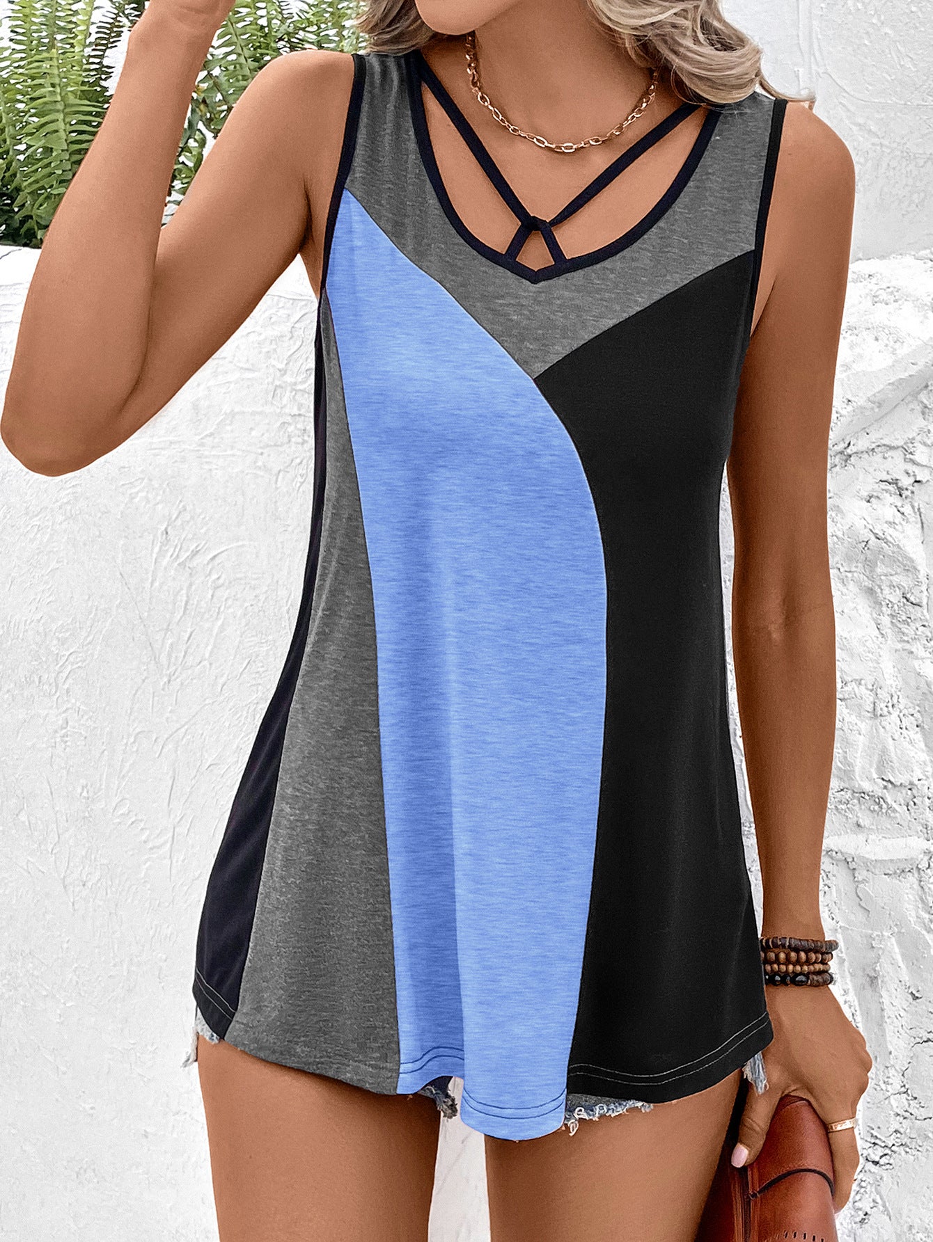 Ivy Lane Color Block Tank Top – Trendsi | ClozArt