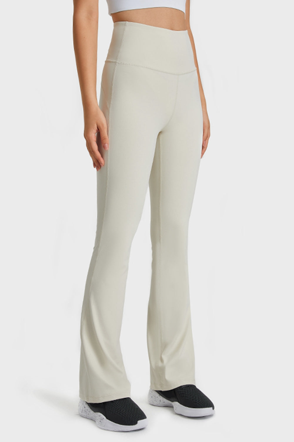 Millennia Elastic Waist Flare Yoga Pants – Trendsi | ClozArt