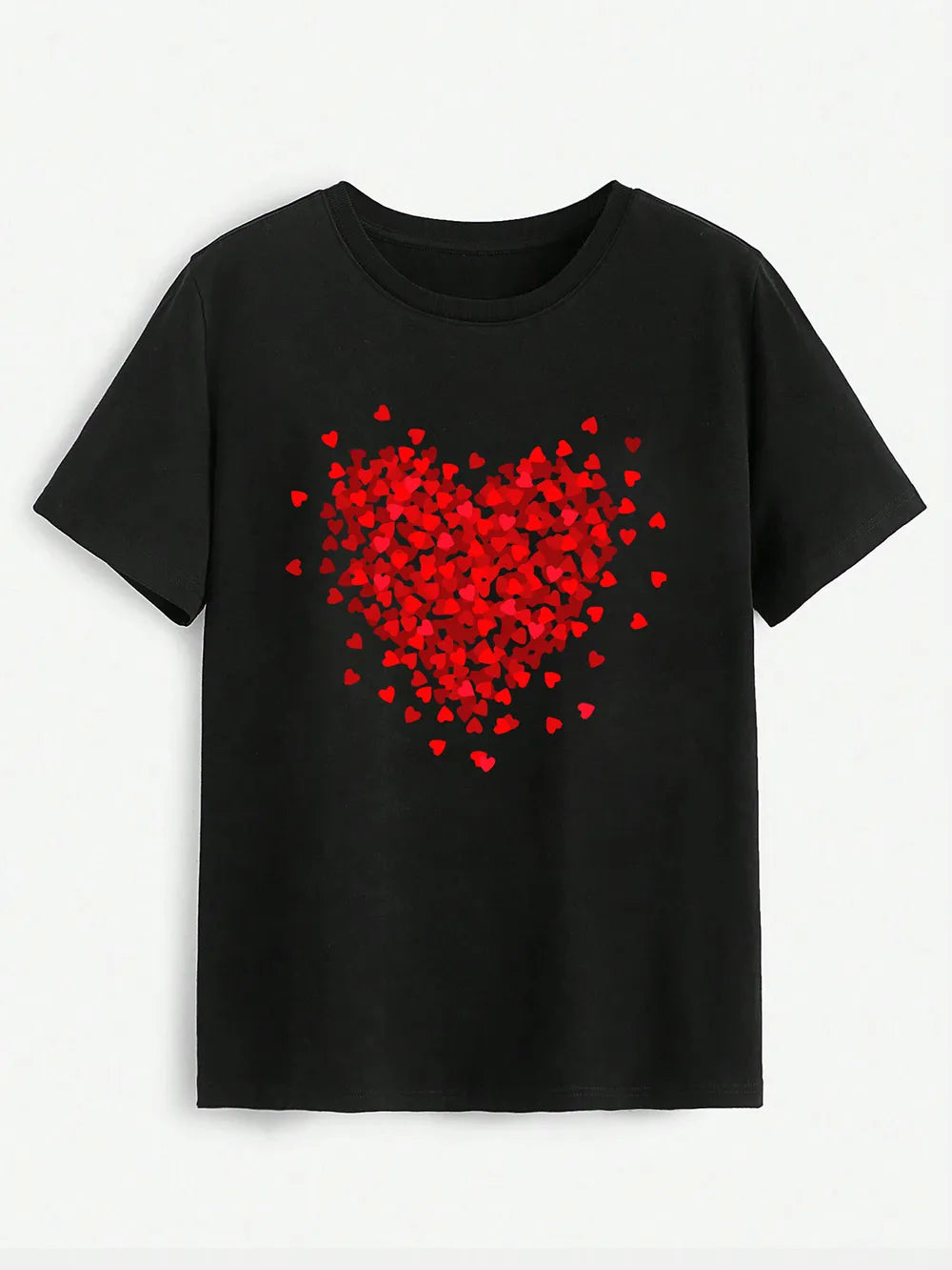 Heart Round Neck Short Sleeve T-Shirt – Trendsi | ClozArt