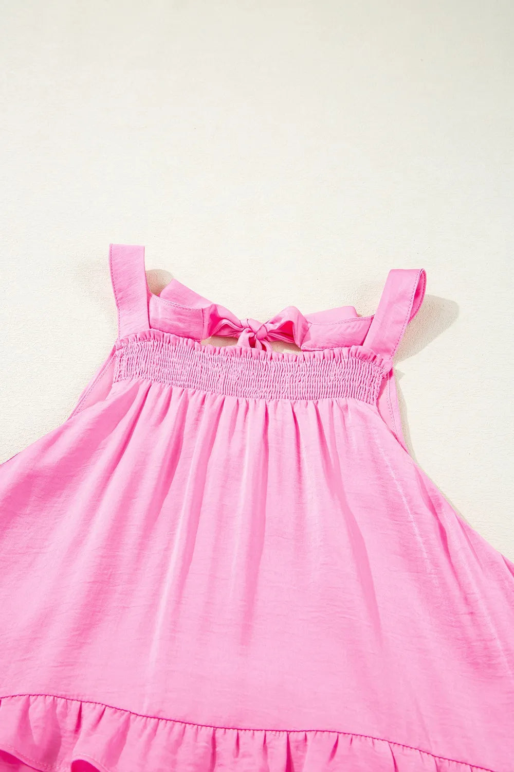 Tied Back Ruffled Layered Sleeveless Mini Dress – Trendsi | ClozArt