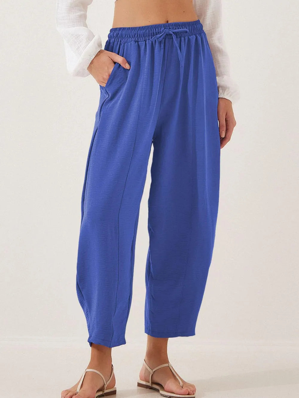 Full Size Drawstring Cropped Jogger Pants Plus Size – Trendsi | ClozArt