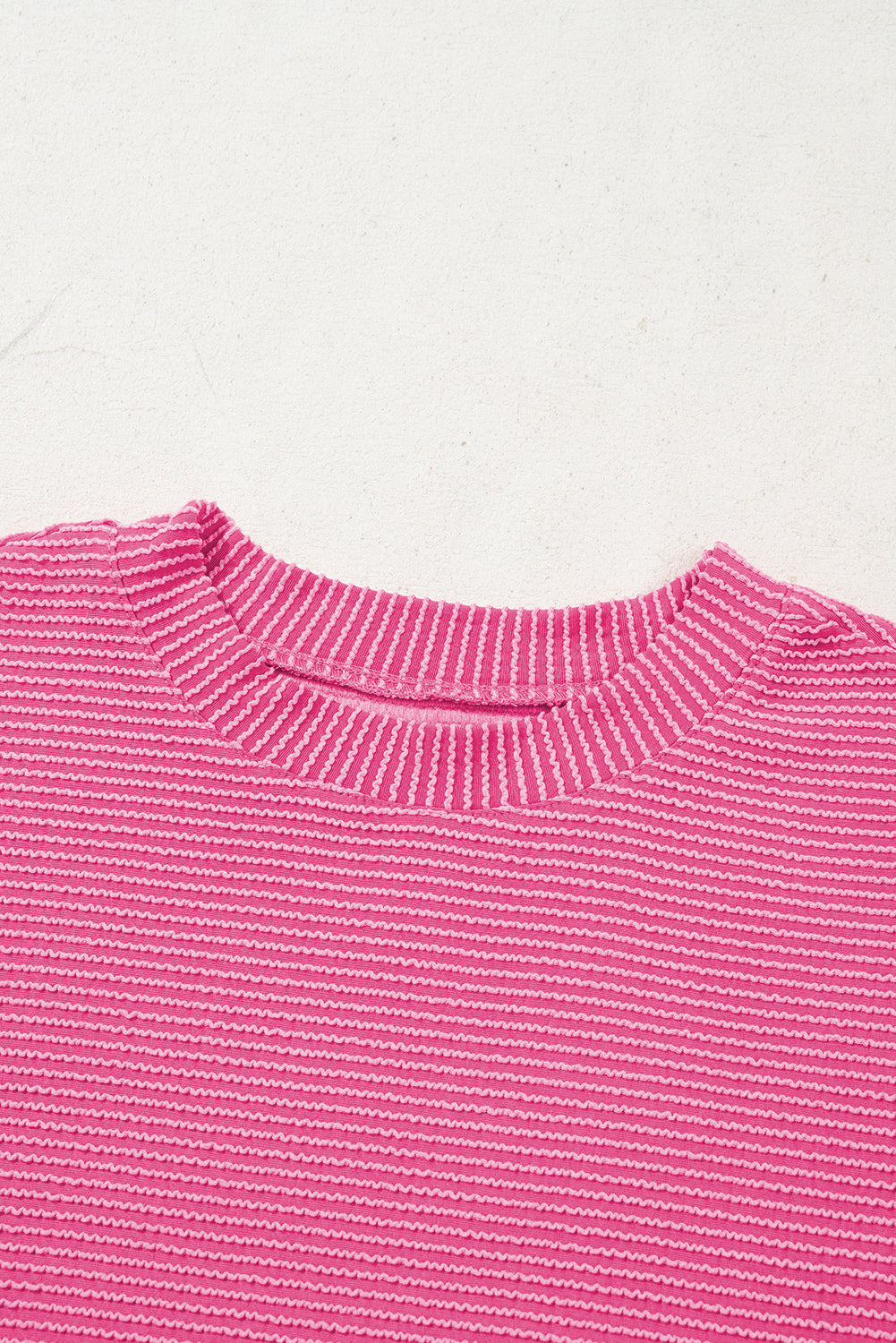 Myosotis Plain Corded Mock Neck T Shirt – Shewin | ClozArt