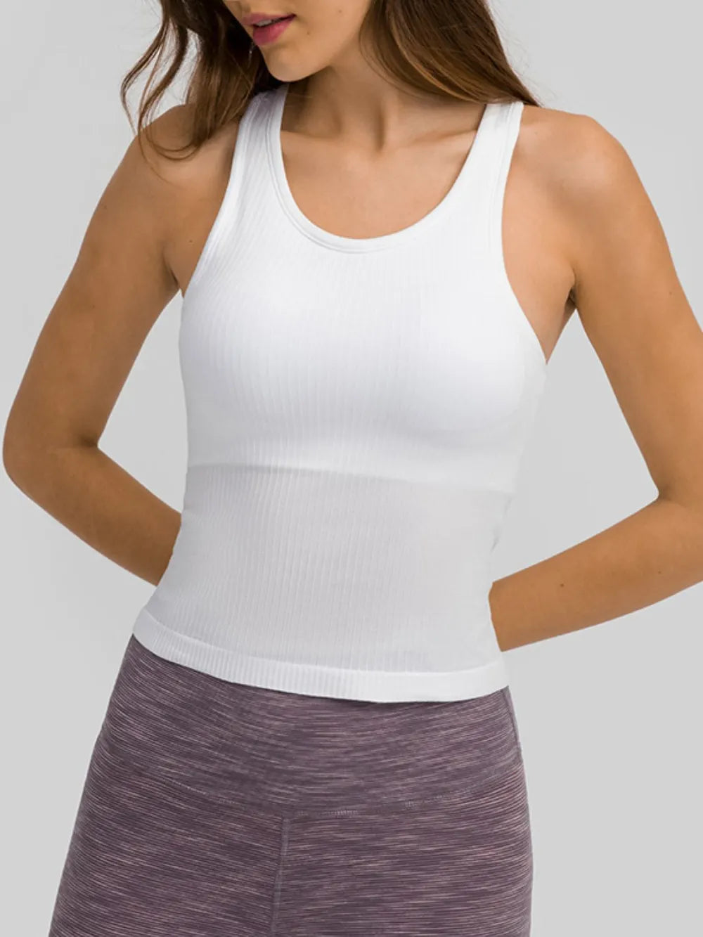 Millennia Round Neck Racerback Active Tank – Trendsi | ClozArt