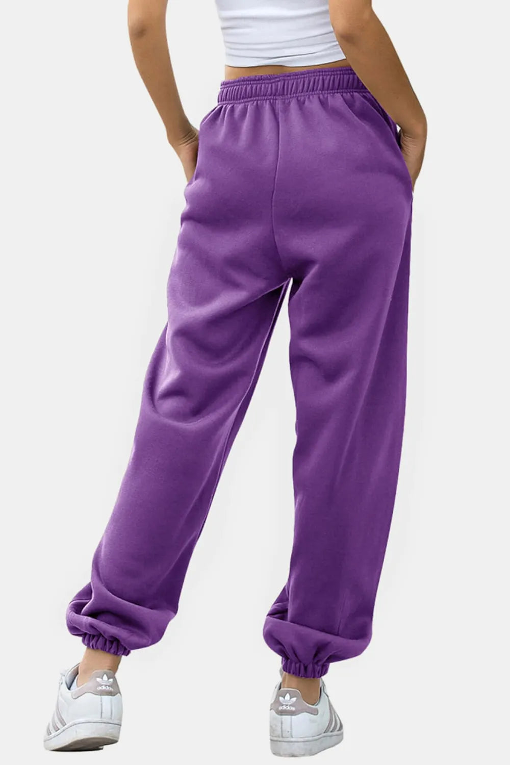 Elastic Waist Joggers with Pockets – Trendsi | ClozArt