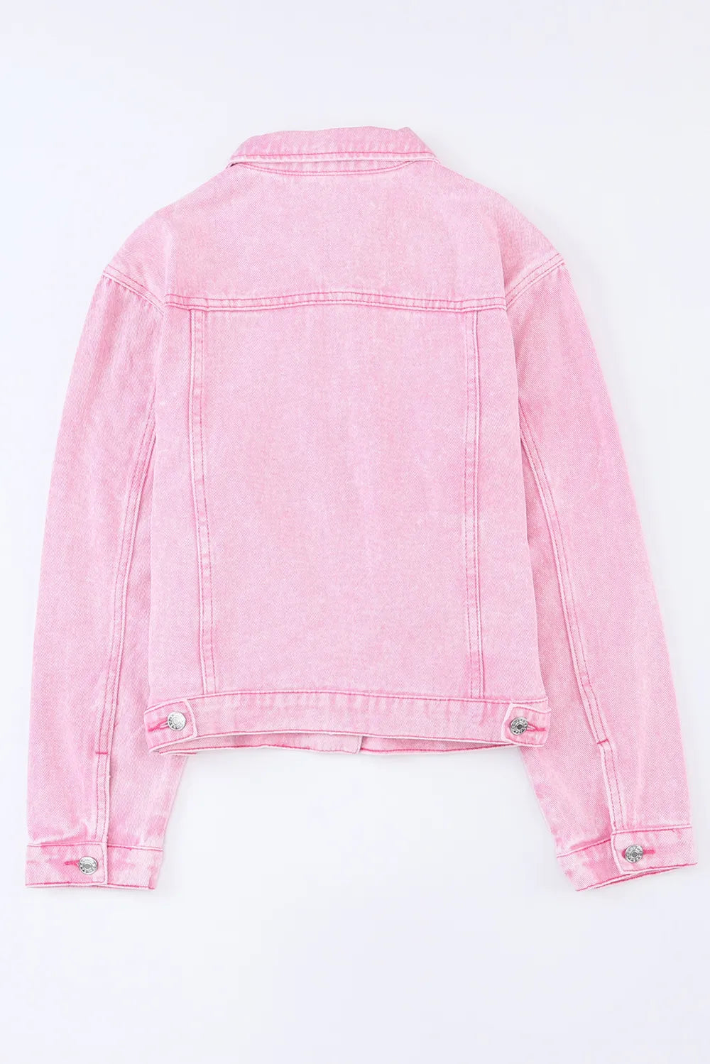 Pocketed Button Up Collared Neck Denim Jacket – Trendsi | ClozArt