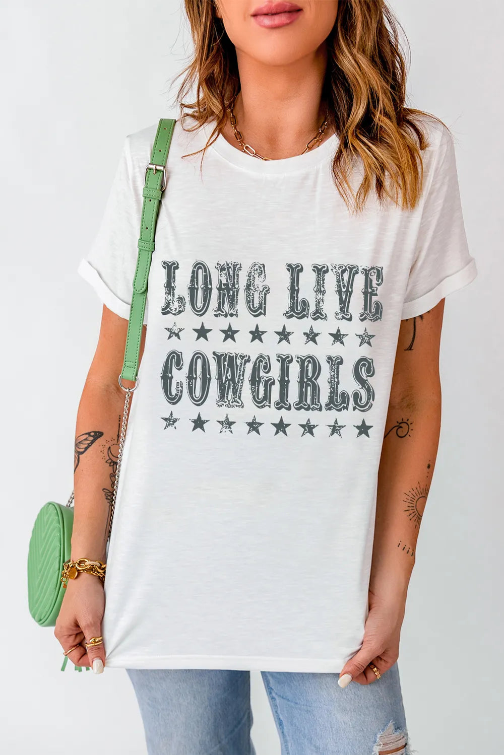 Letter Graphic Round Neck Short Sleeve T-Shirt – Trendsi | ClozArt