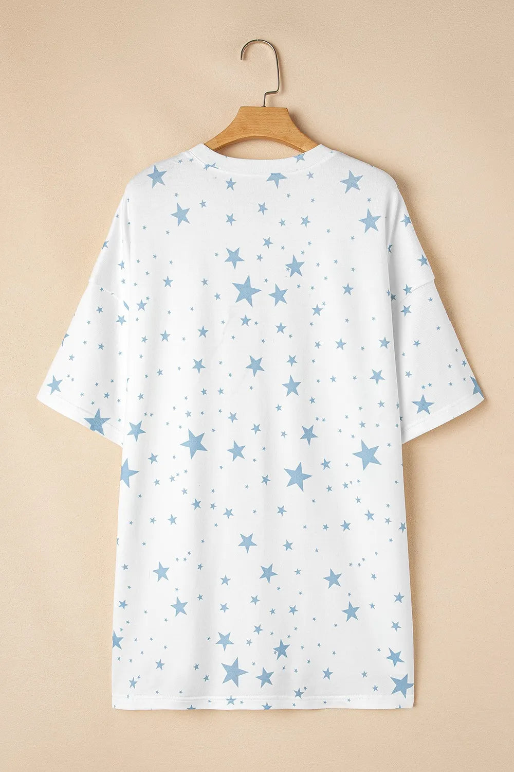 Stars Print Drop Shoulder Oversized T Shirt with Slits – Trendsi | ClozArt
