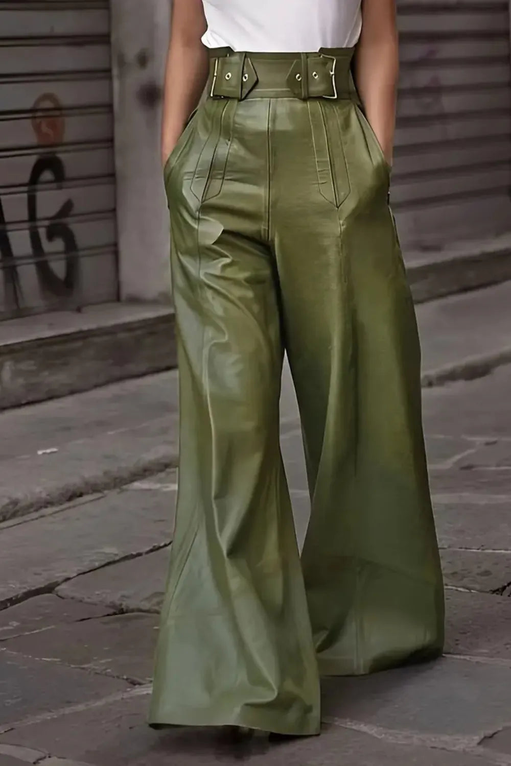 High Waist Wide Flare Pants – Trendsi | ClozArt