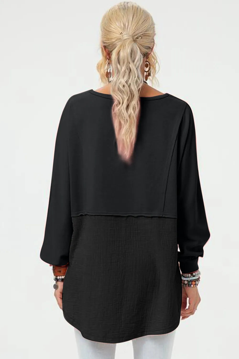 Double Take Full Size Long Sleeve High-Low T-Shirt – Trendsi | ClozArt