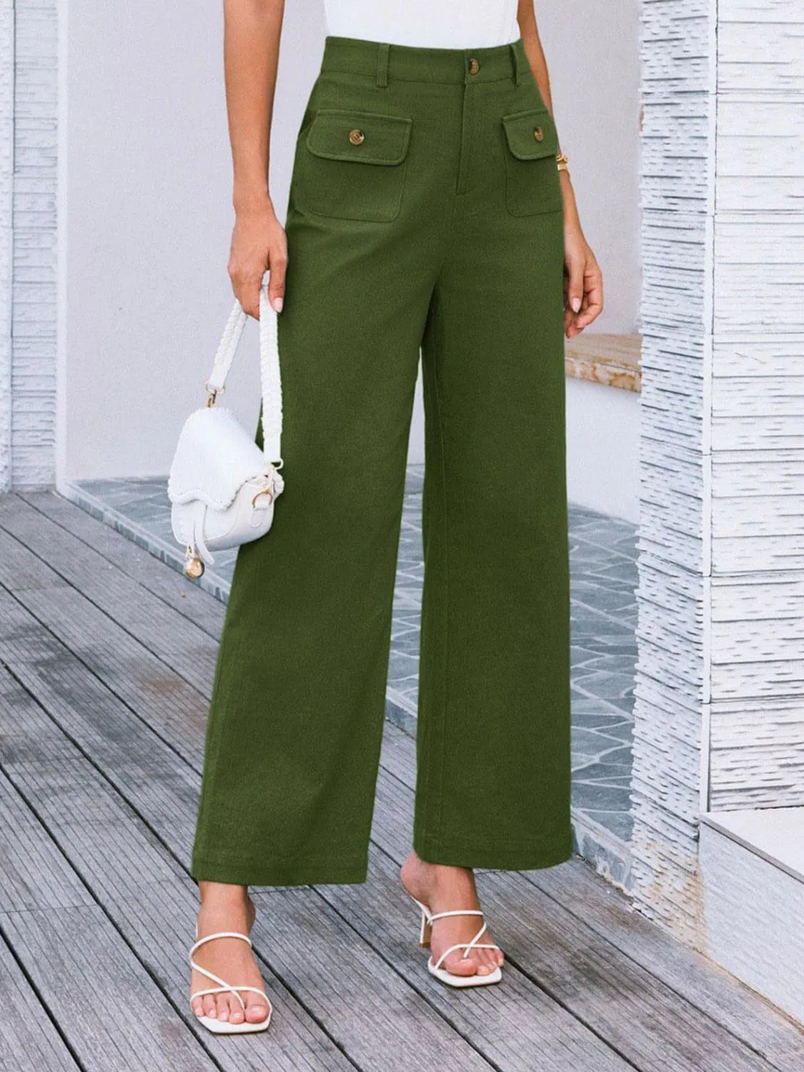 High Waist Wide Leg Pants – Trendsi | ClozArt