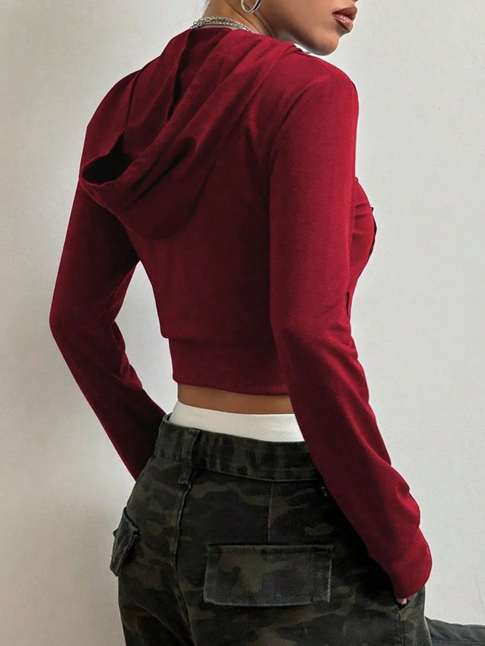 Letter Graphic Zip Up Long Sleeve Hoodie – Trendsi | ClozArt