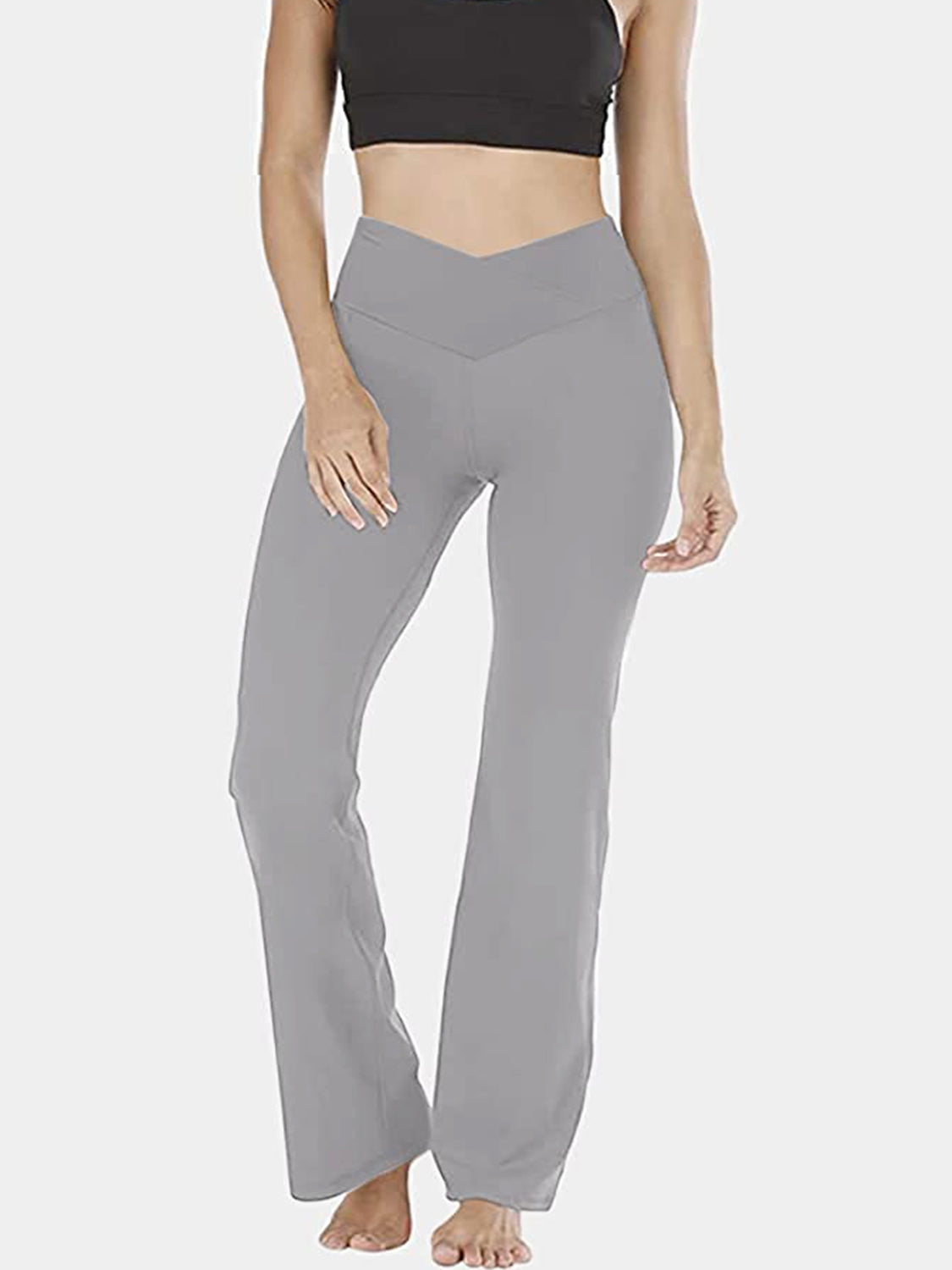 V-Waist Bootcut Long Pants – Trendsi | ClozArt