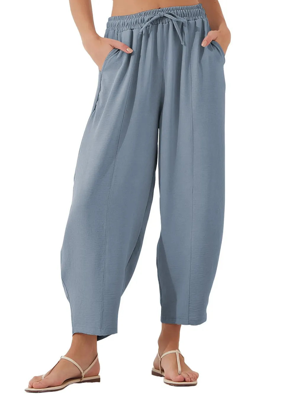 Full Size Drawstring Cropped Jogger Pants Plus Size – Trendsi | ClozArt