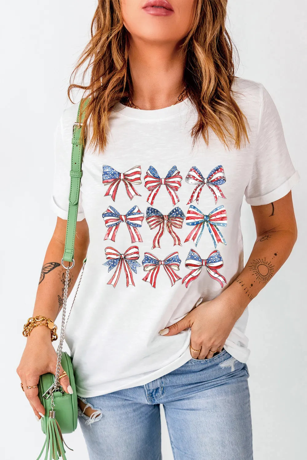 Bow Graphic Round Neck Short Sleeve T-Shirt – Trendsi | ClozArt