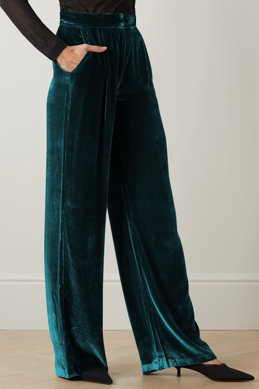 Loose Fit High Waist Long Pants with Pockets – Trendsi | ClozArt