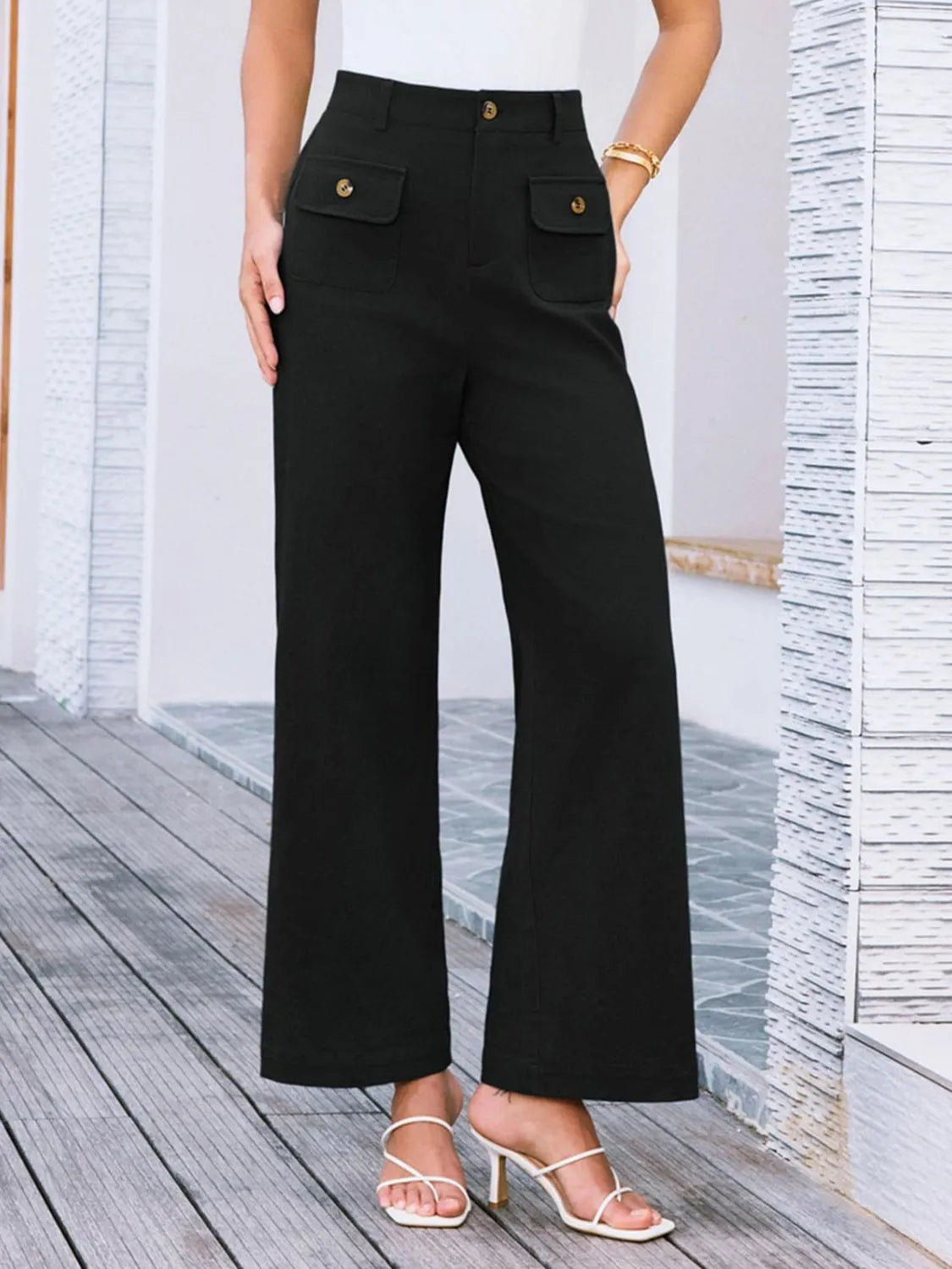 High Waist Wide Leg Pants – Trendsi | ClozArt