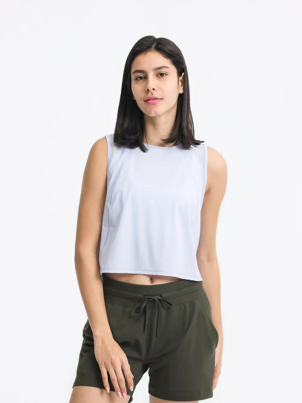 Millennia Round Neck Cropped Active Tank – Trendsi | ClozArt