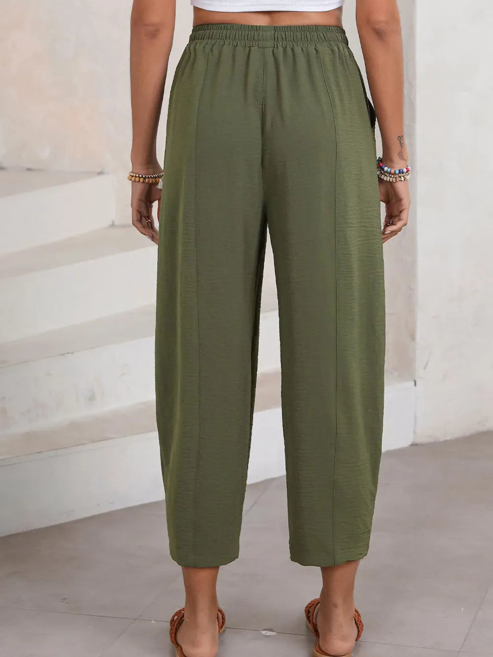 Full Size Drawstring Cropped Jogger Pants Plus Size – Trendsi | ClozArt