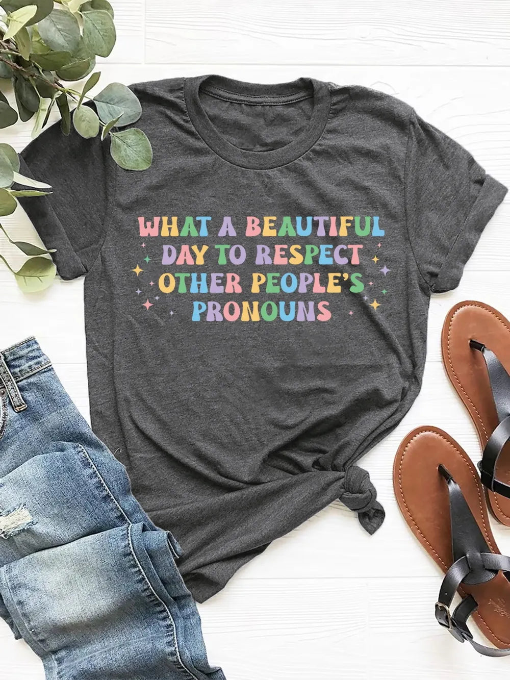 Letter Graphic Round Neck Short Sleeve T-Shirt – Trendsi | ClozArt
