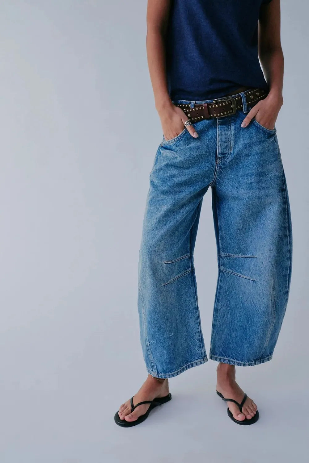 Wide Leg Jeans with Pockets – Trendsi | ClozArt