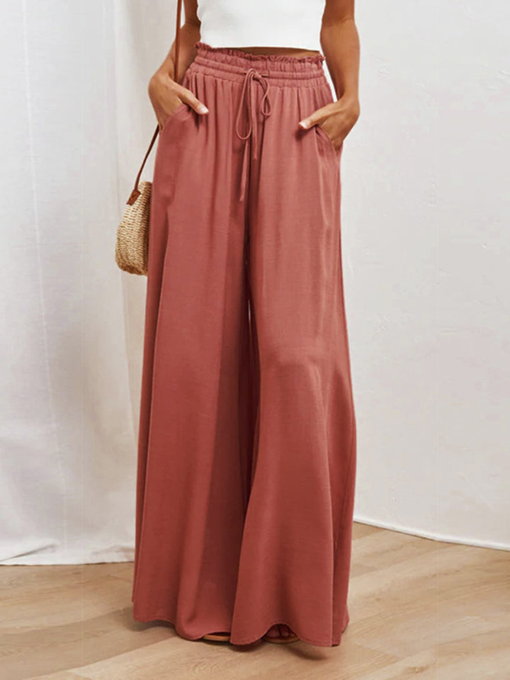 Drawstring Waist Wide Leg Pants – Trendsi | ClozArt