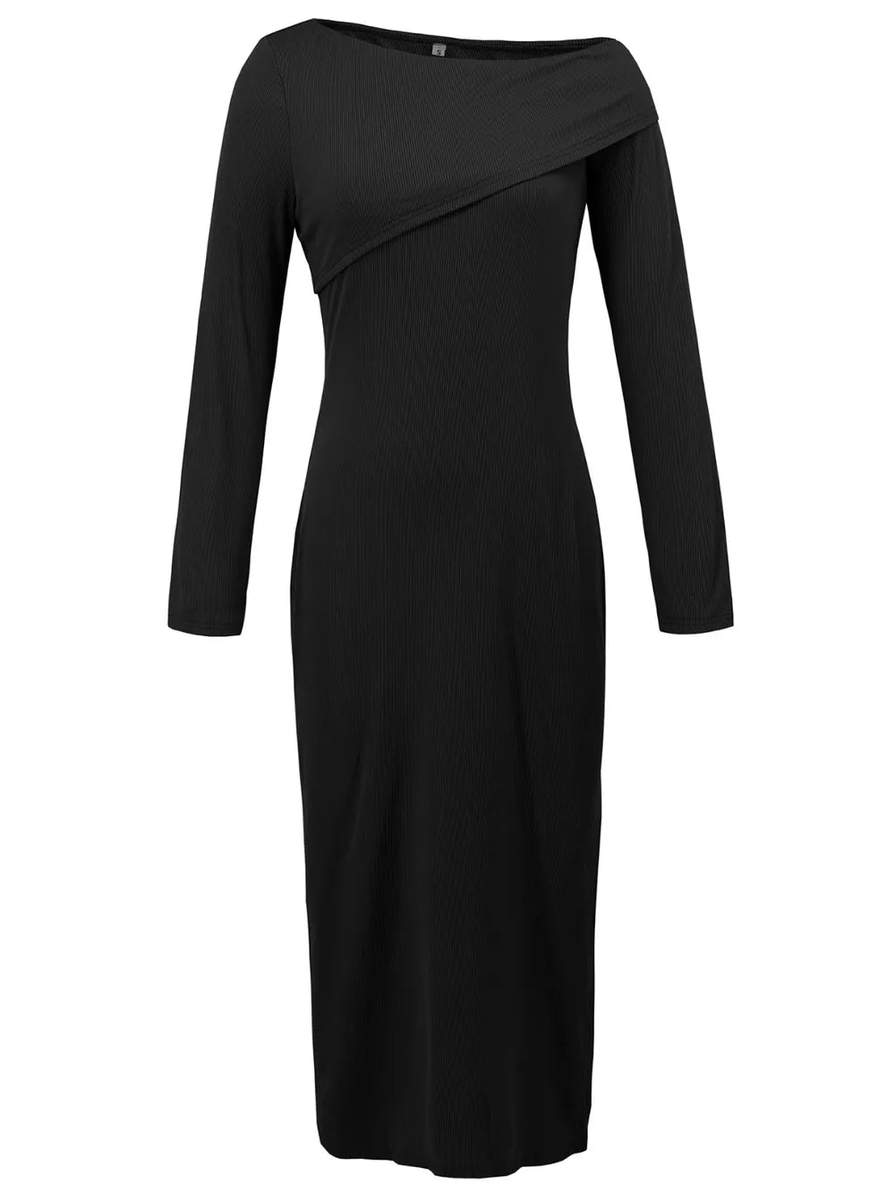 Slit One Shoulder Long Sleeve Dress – Trendsi | ClozArt