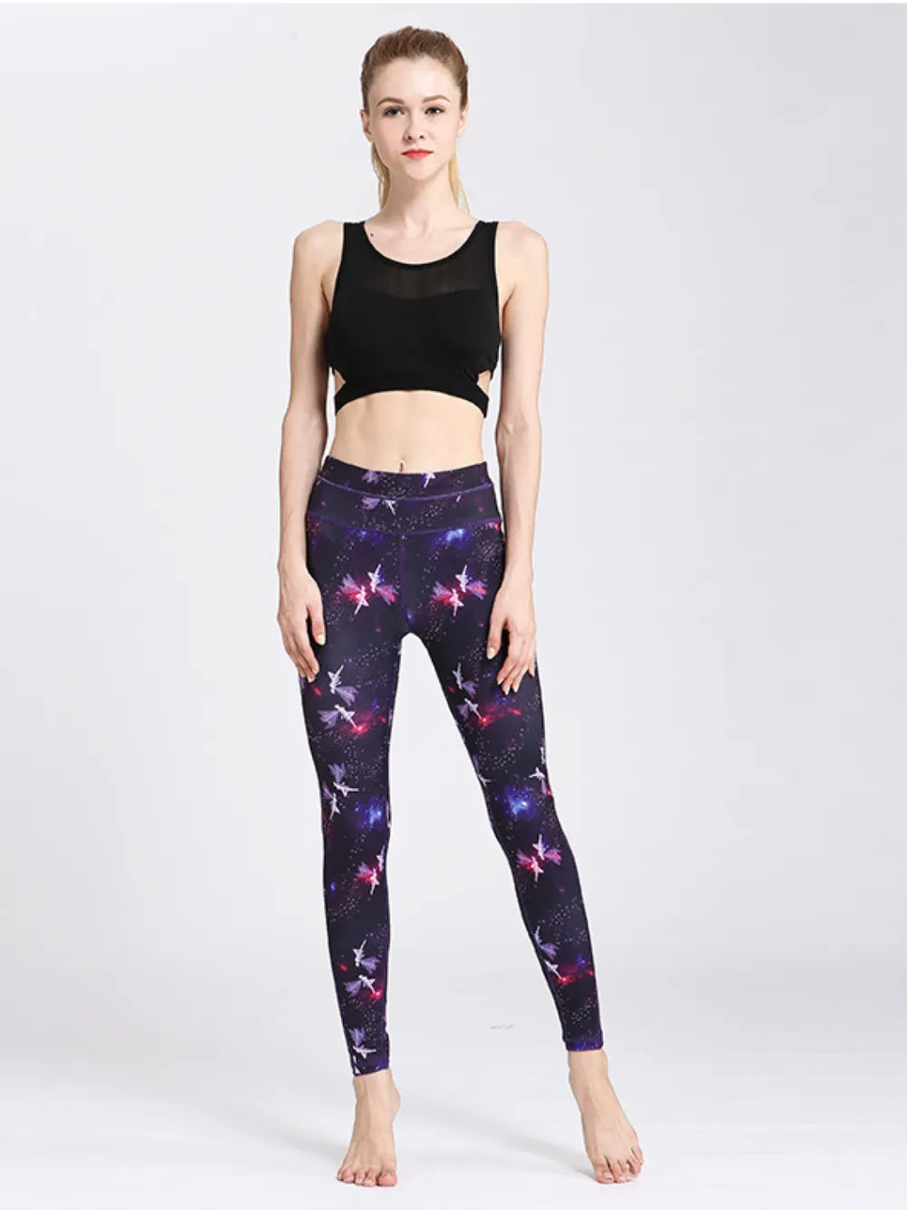 Printed Active High Waist Leggings – Trendsi | ClozArt