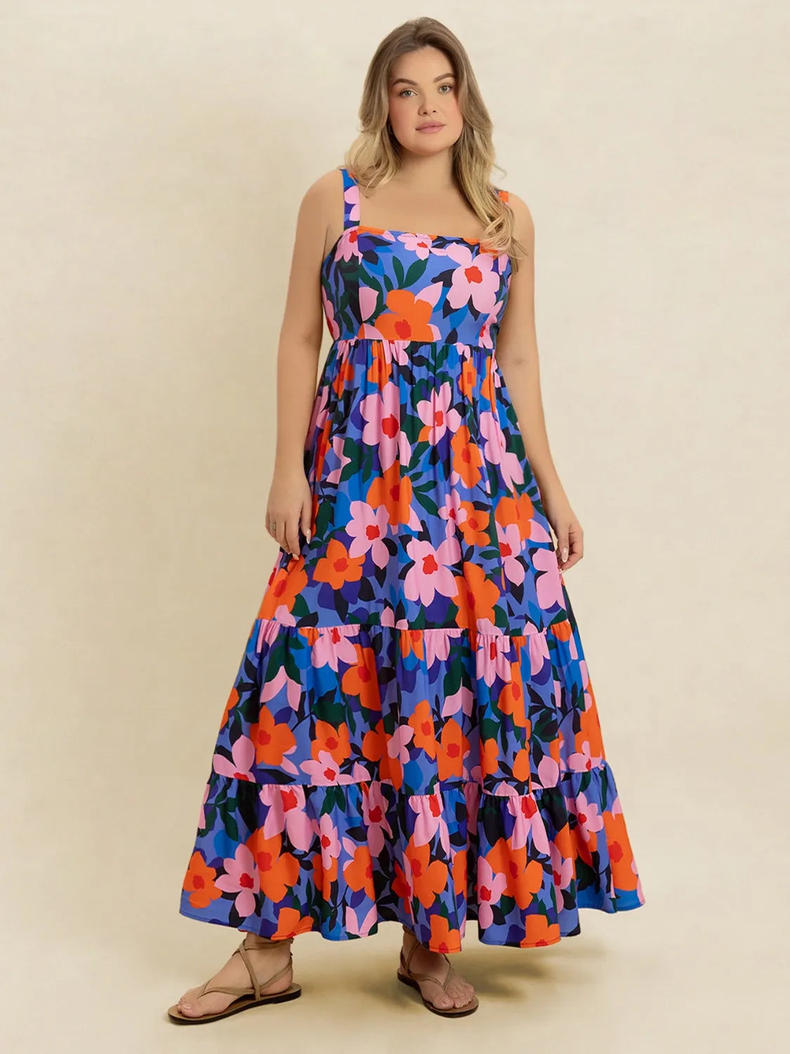 Plus Size Printed Square Neck Cami Dress – Trendsi | ClozArt