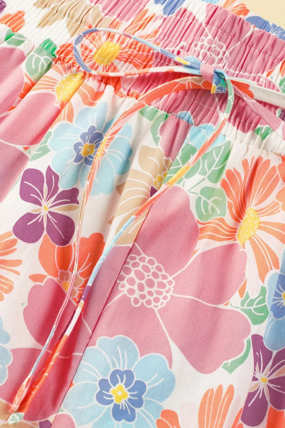 Drawstring High Waist Printed Wide leg Pants – Trendsi | ClozArt
