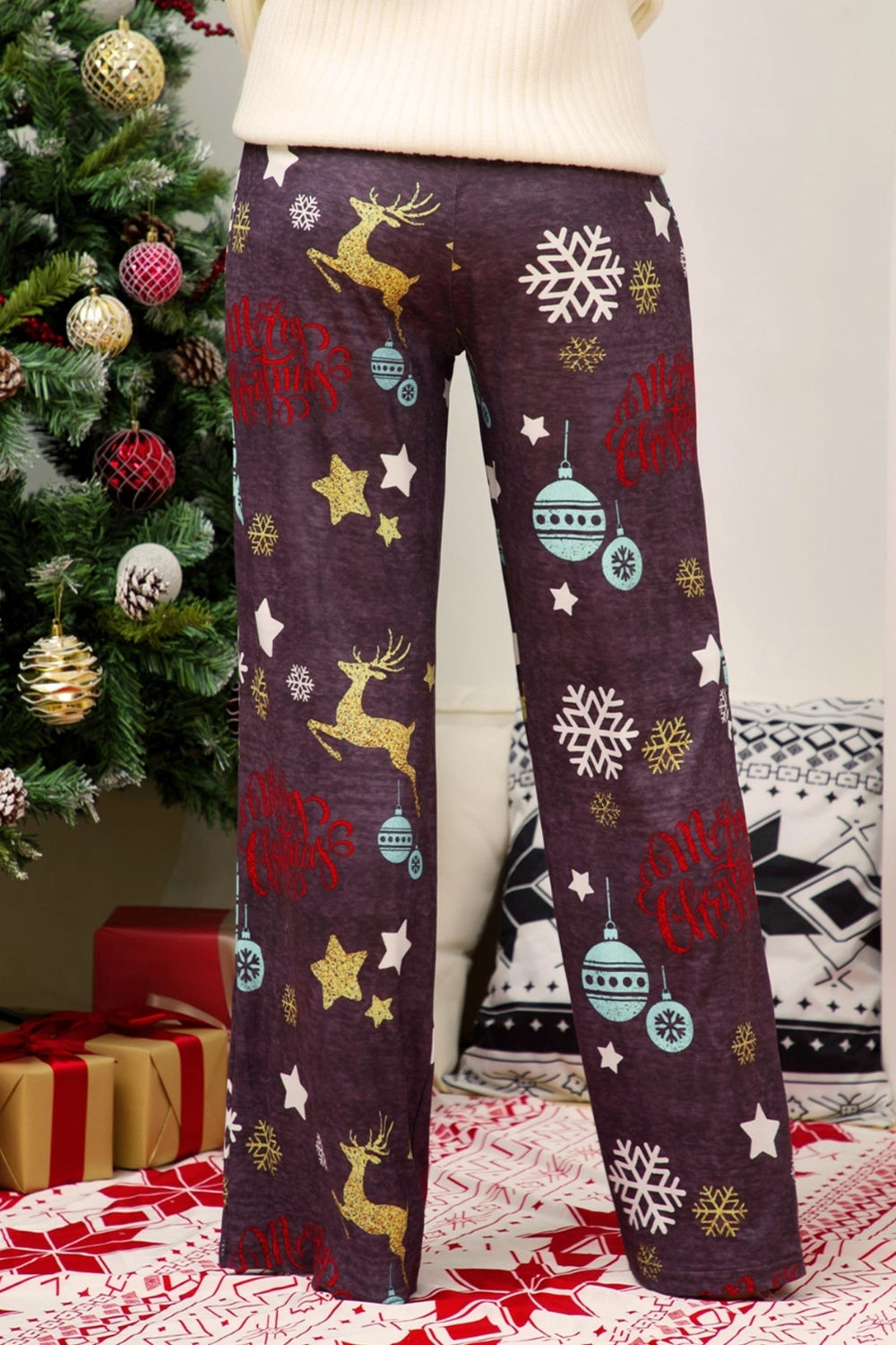 Christmas Straight Leg Pants – Trendsi | ClozArt