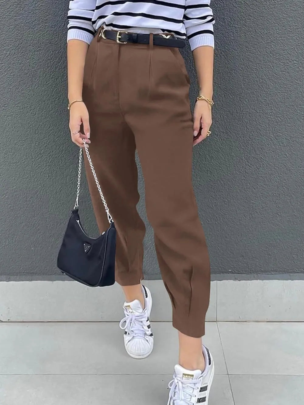 High Waist Cropped Pants – Trendsi | ClozArt