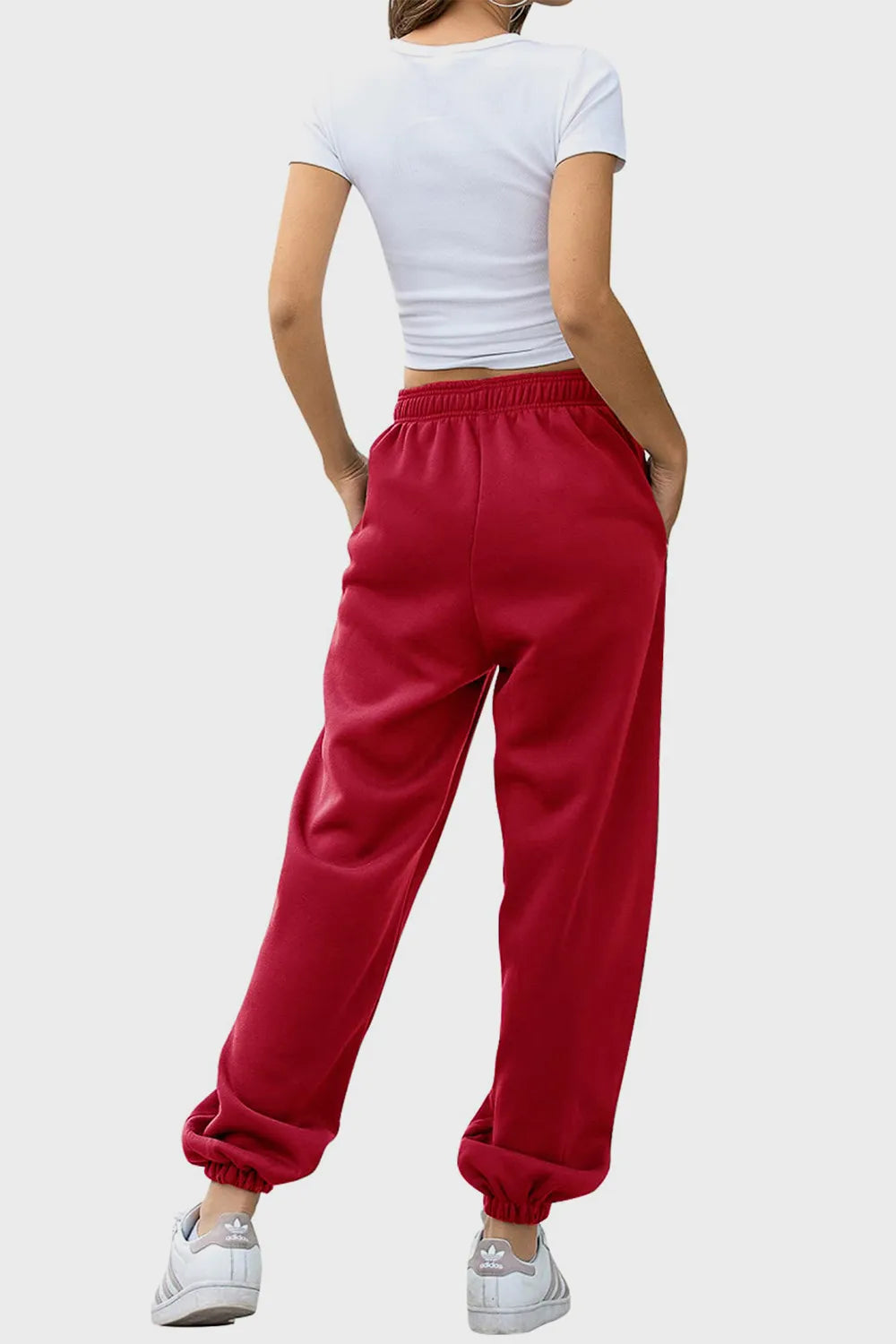 Elastic Waist Joggers with Pockets – Trendsi | ClozArt