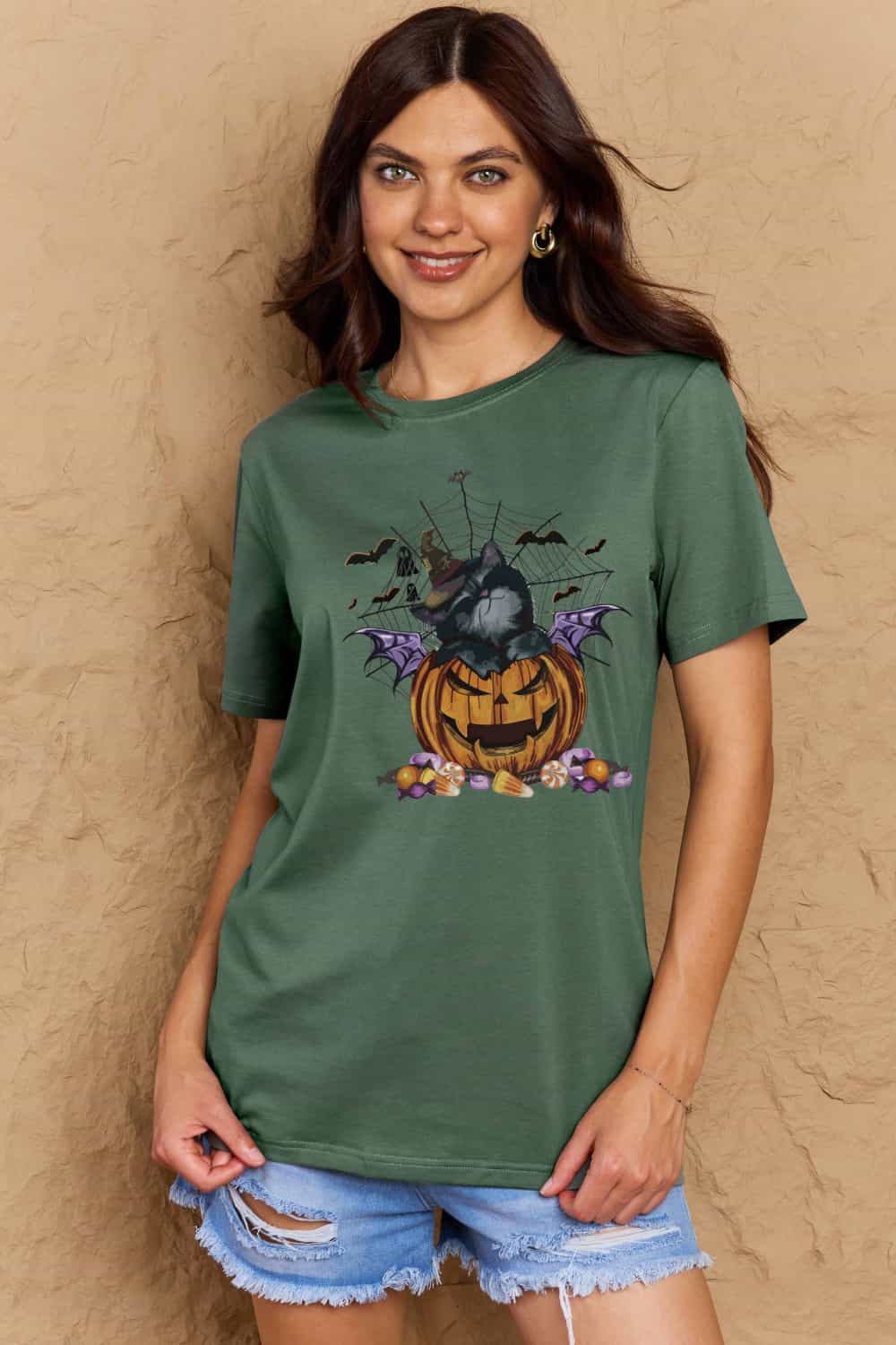Simply Love Full Size Jack-O'-Lantern Graphic T-Shirt – Trendsi | ClozArt