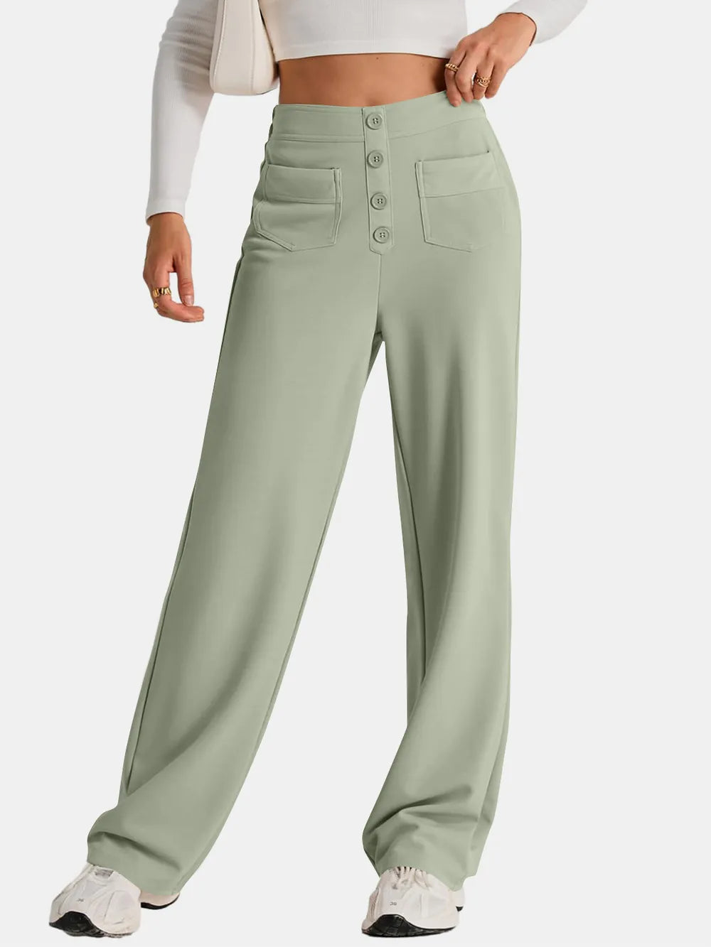 High Waist Wide Leg Pants – Trendsi | ClozArt