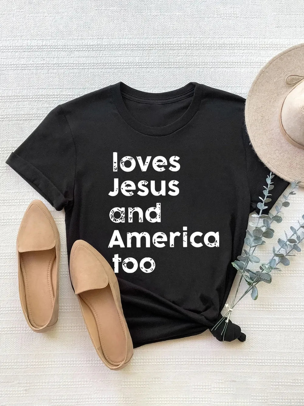 Letter Graphic Round Neck Short Sleeve T-Shirt – Trendsi | ClozArt