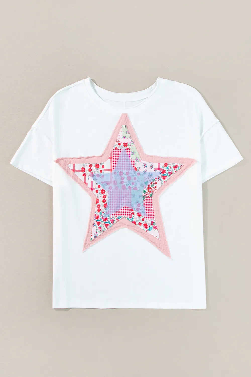 Star Round Neck Short Sleeve T-Shirt – Trendsi | ClozArt
