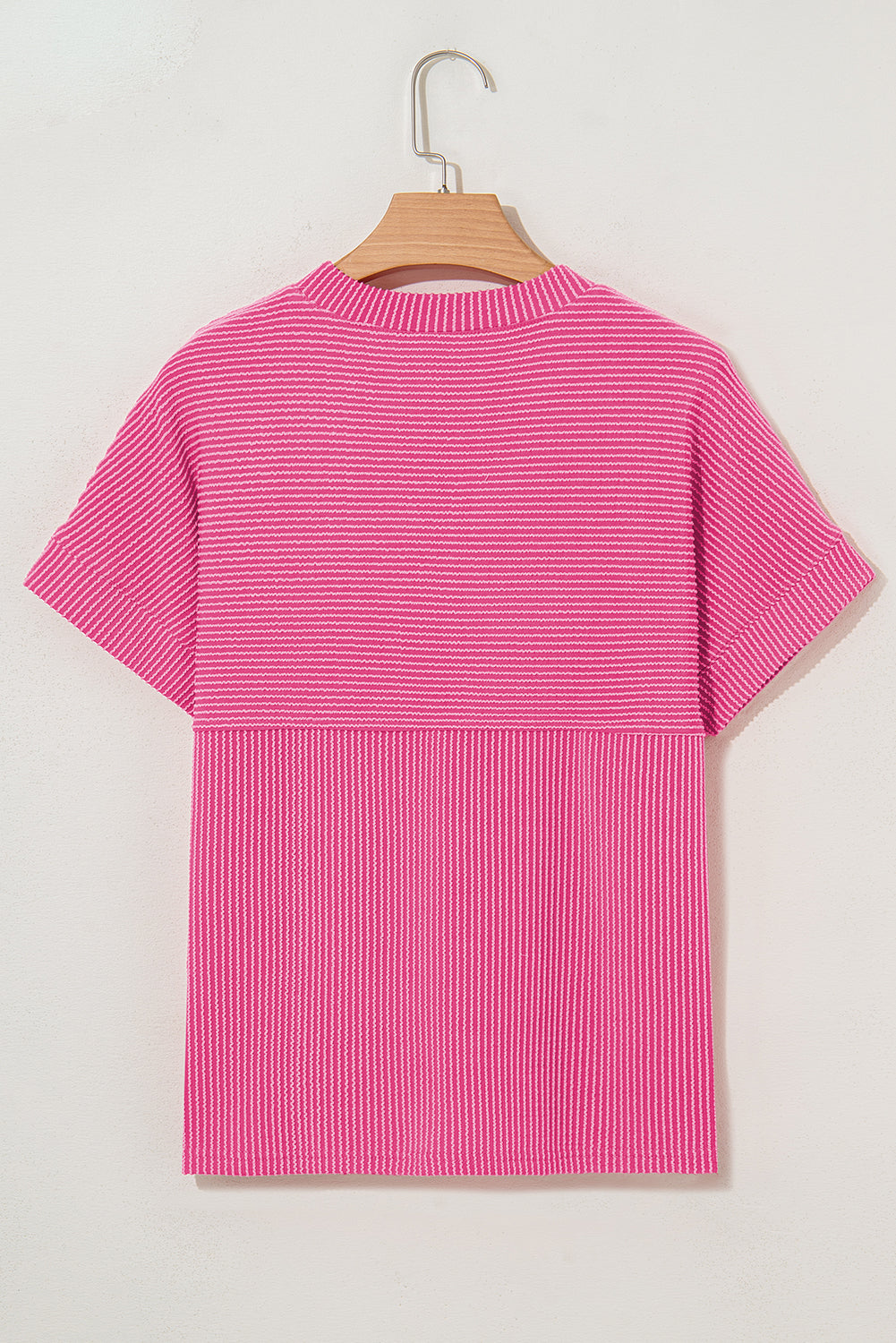 Myosotis Plain Corded Mock Neck T Shirt – Shewin | ClozArt