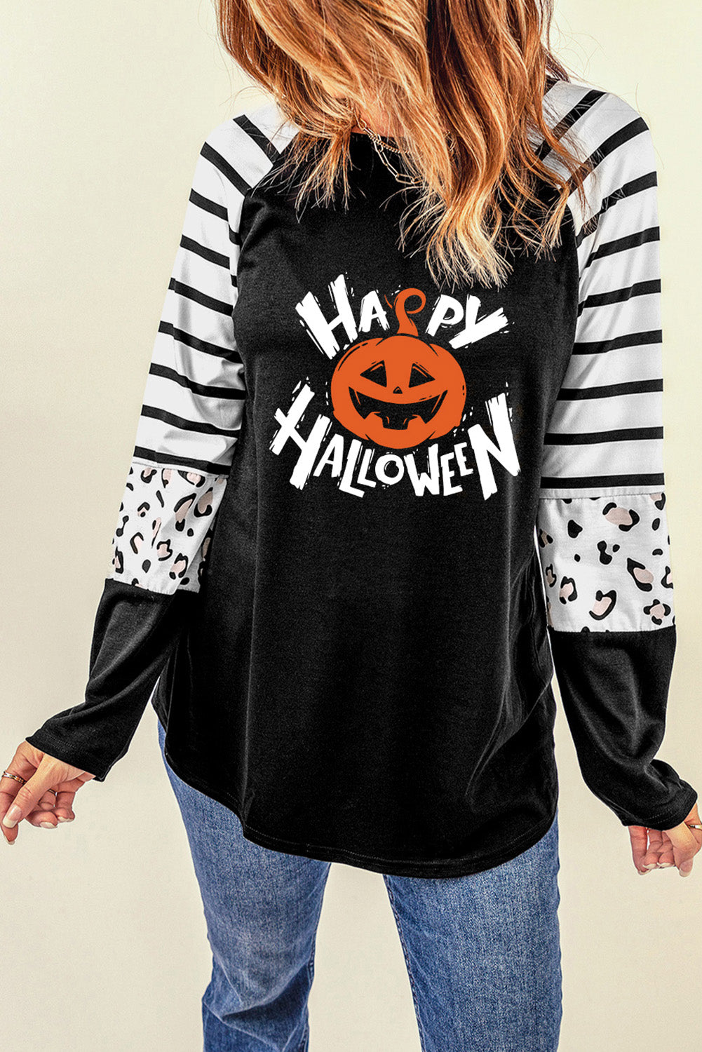 HAPPY HALLOWEEN Graphic Long Sleeve T-Shirt – Trendsi | ClozArt