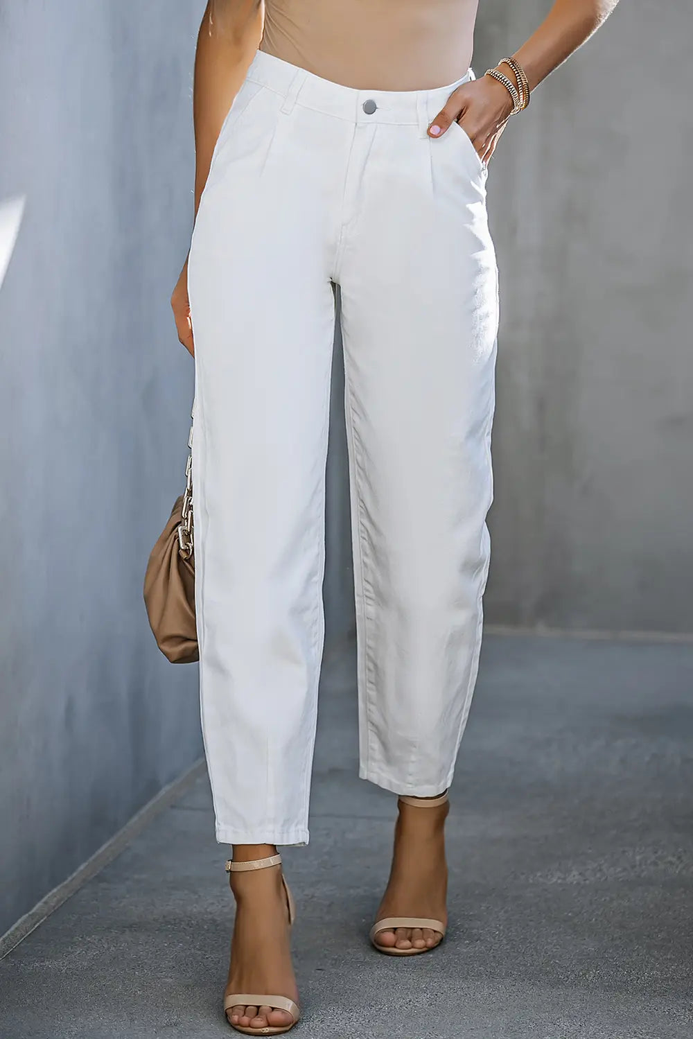 High-Waist Straight Jeans – Trendsi | ClozArt