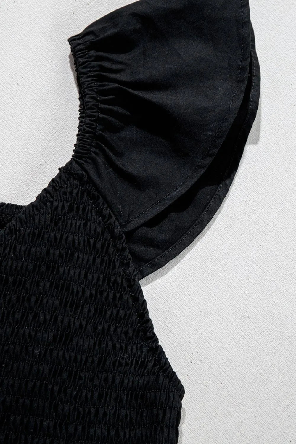 V Neck Ruffled Cap Sleeve Smocked Maxi Dress – Trendsi | ClozArt