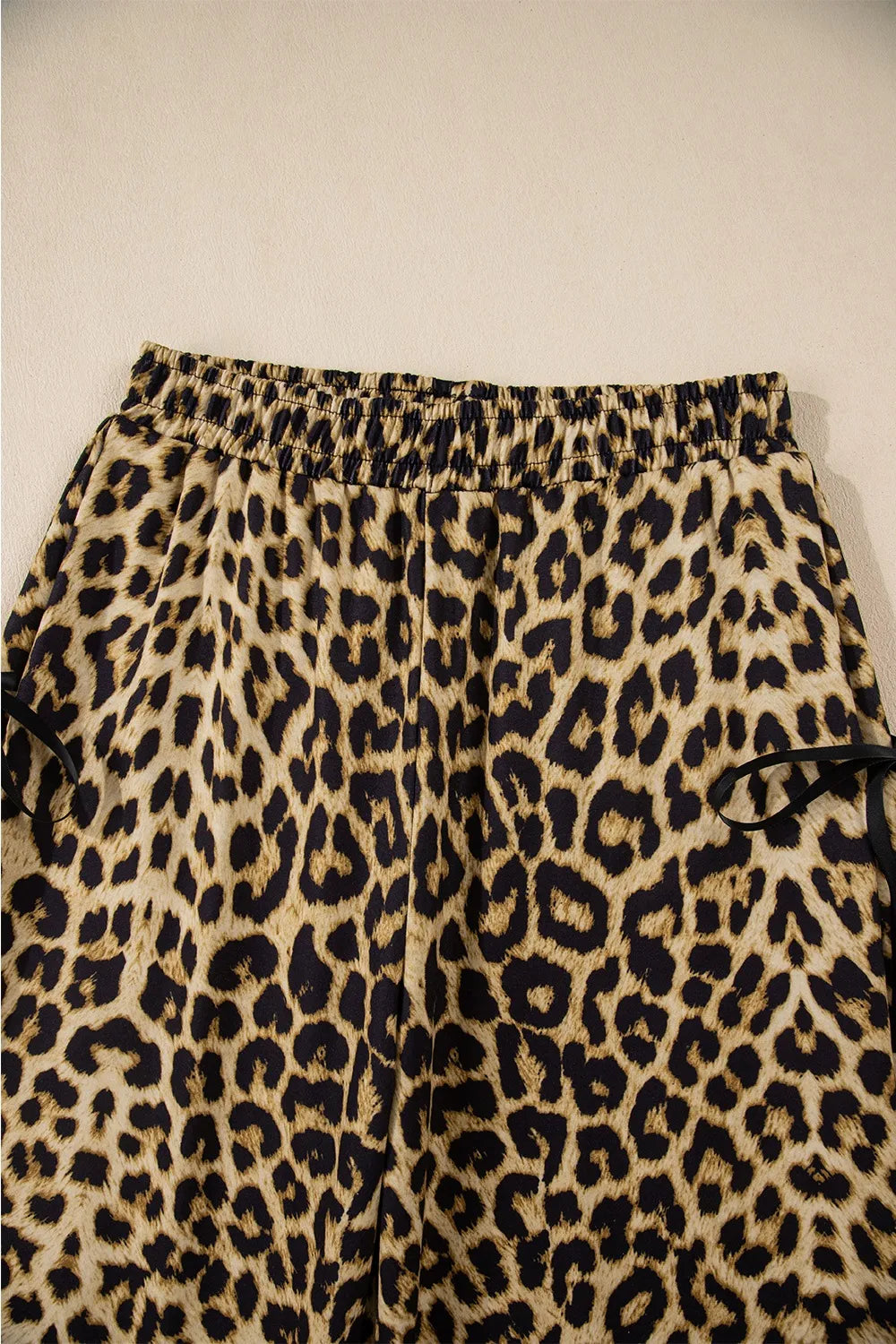 Leopard Bow Tie Elastic Waist Pants – Trendsi | ClozArt
