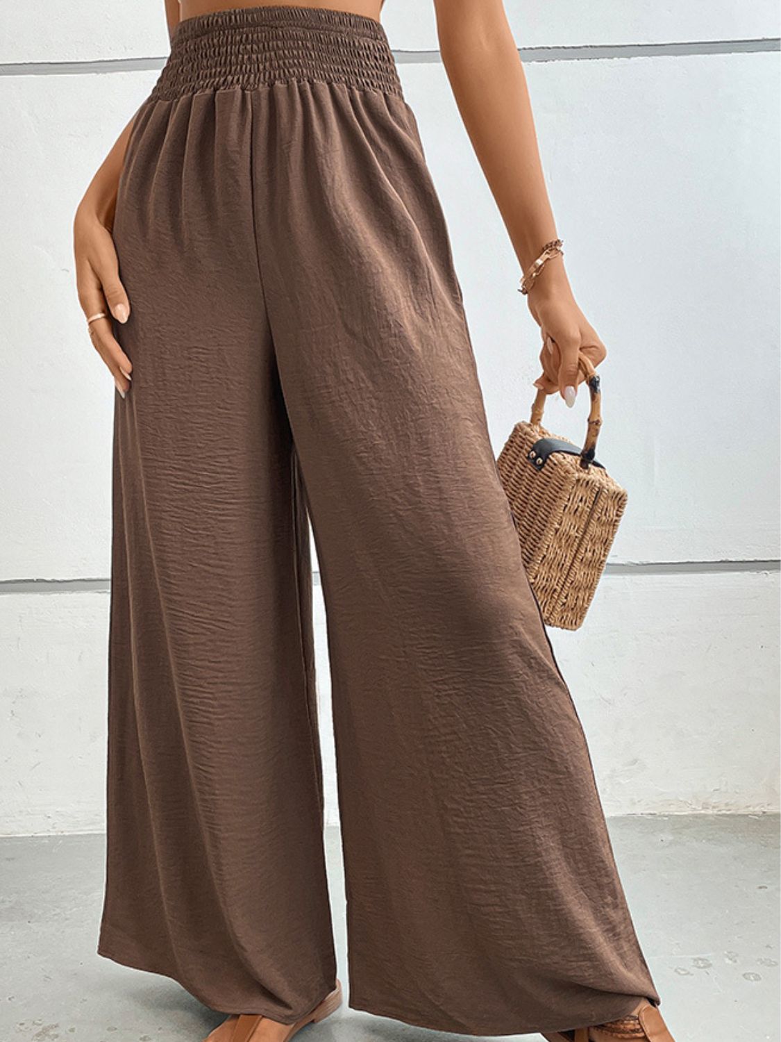 Perfee Wide Waistband Relax Fit Long Pants – Trendsi | ClozArt