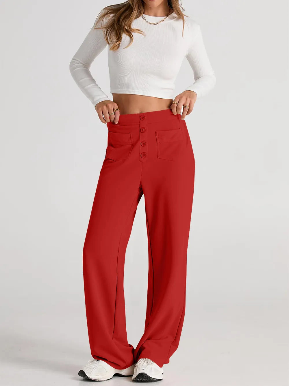 High Waist Wide Leg Pants – Trendsi | ClozArt