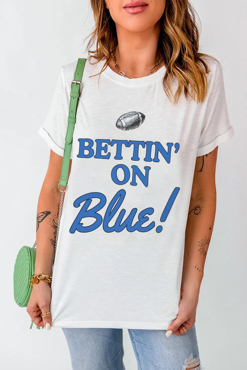 Letter Graphic Round Neck Short Sleeve T-Shirt – Trendsi | ClozArt
