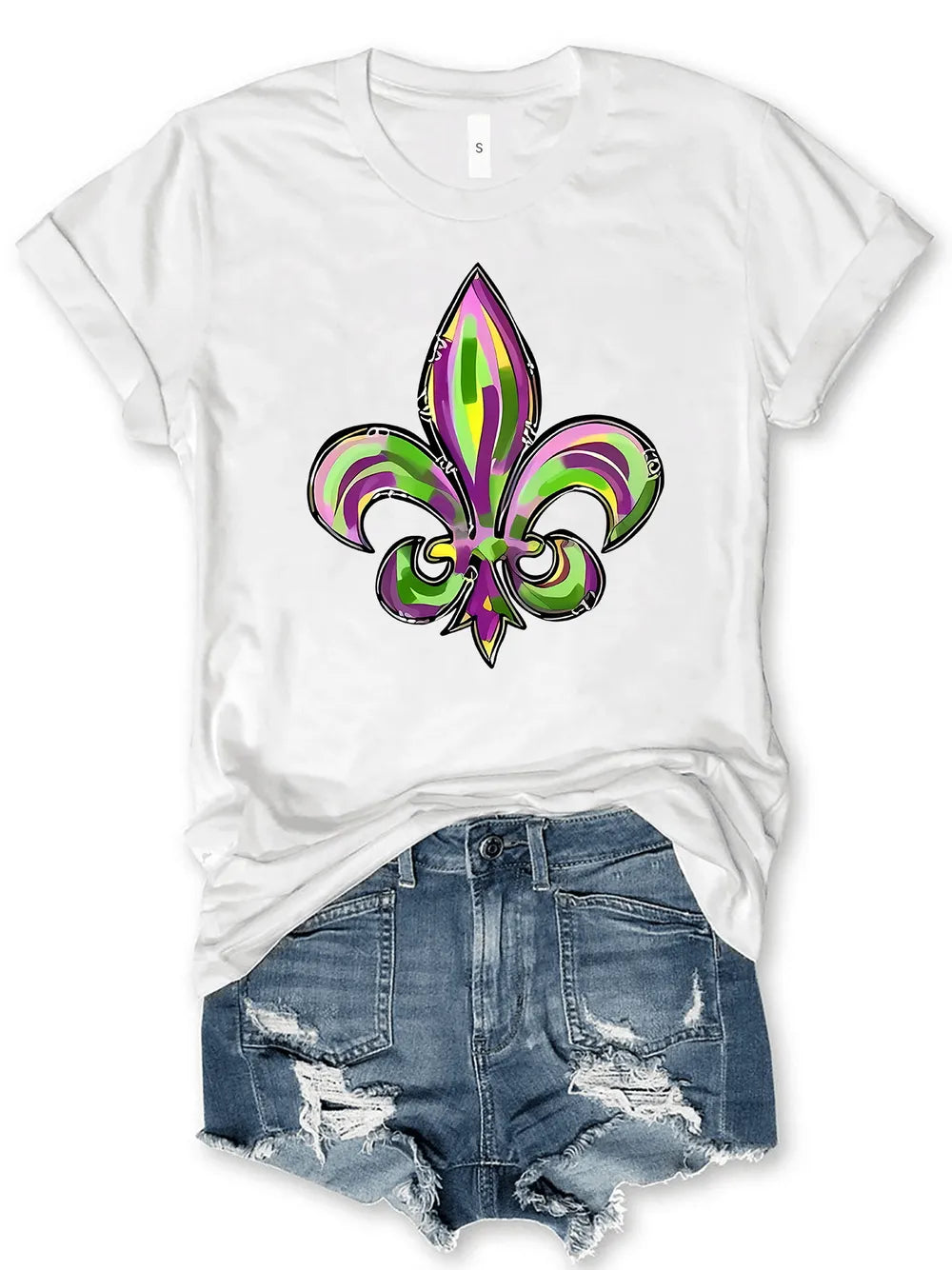 Mardi Gras Graphic Round Neck Short Sleeve T-Shirt – Trendsi | ClozArt