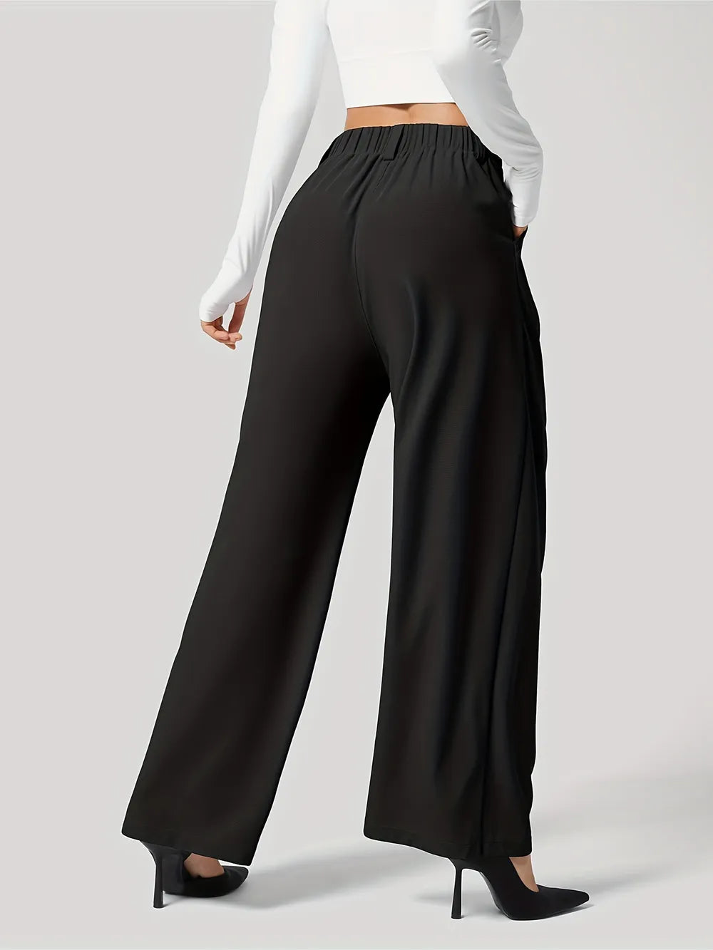 Wide Leg Pants with Pockets – Trendsi | ClozArt